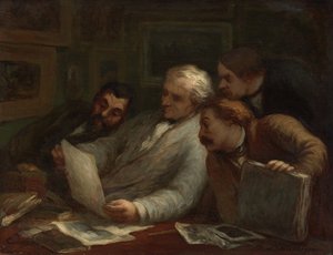 Trykksamlerne, ca. 1860-63 av Honoré Daumier