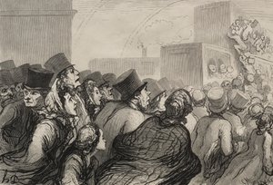 Jernbanen: Søndagsutflukten. av Honoré Daumier