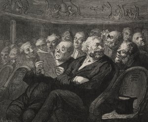 Teateret: Orkestergraven. av Honoré Daumier