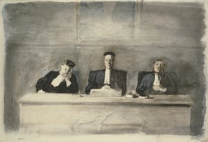 De tre dommerne, 1858-60 av Honoré Daumier