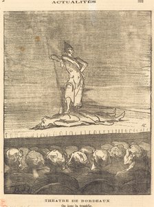 Bordeaux Theatre - vi spiller tragedien av Honoré Daumier