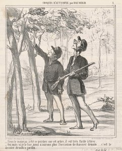 Her har spurven blitt sittende av Honoré Daumier