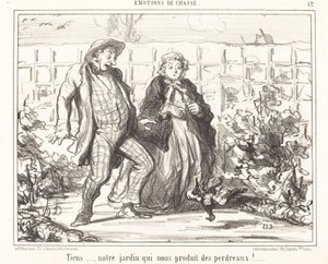 Her... hagen vår... produserer rapphøns!... av Honoré Daumier