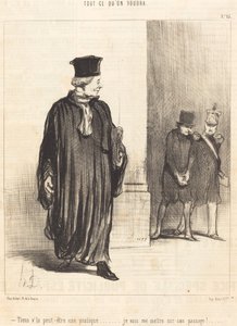 Her, kanskje en praksis av Honoré Daumier