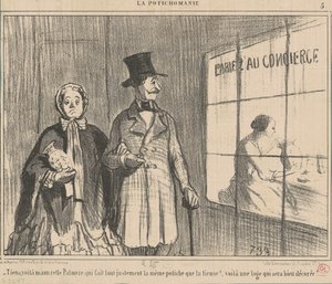 Her, her gjør mamzelle palmyre... av Honoré Daumier