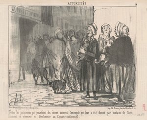Alle pariserne som eier hunder... av Honoré Daumier