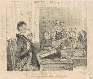 Trist skjebne for lærere... av Honoré Daumier