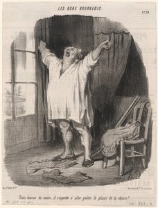 Klokken tre om morgenen... av Honoré Daumier