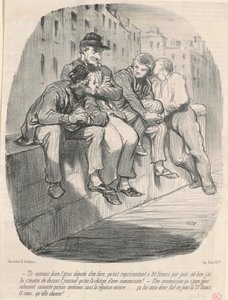 Du kjenner godt den tjukke parlamentsmedlemmen overfor... av Honoré Daumier