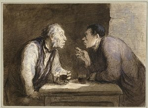 To drikker, ca. 1857-69 av Honoré Daumier