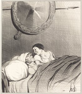 Odysseus og Penelope av Honoré Daumier