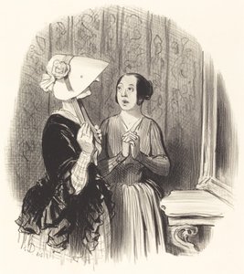 En Pamela lue av Honoré Daumier