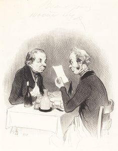 En mager middag av Honoré Daumier