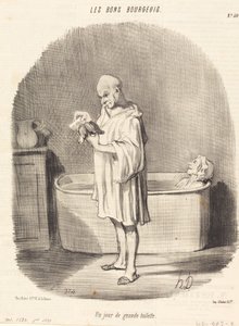 En dag med flott toalett av Honoré Daumier