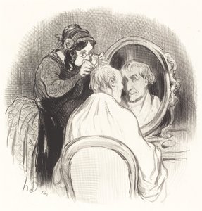 En herre som begynner å bli for ung av Honoré Daumier