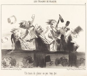Et lysttog som er litt for muntert av Honoré Daumier