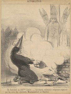 En bok som brenner på 1800-tallet av Honoré Daumier