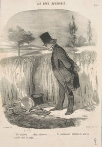 En lue... to hatter... den uheldige... av Honoré Daumier