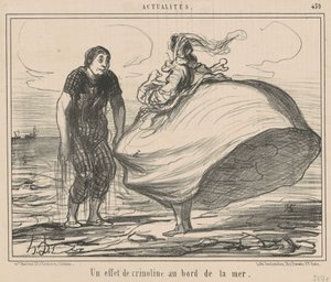 En krinolineffekt ved sjøen av Honoré Daumier