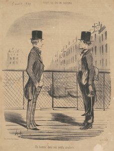 En mann i sine små sko av Honoré Daumier