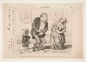 Et familieinteriør 2. januar av Honoré Daumier