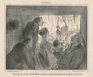 En boks på VENTADOUR-teatret... av Honoré Daumier