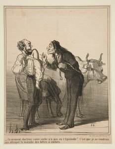 Et øyeblikk, doktor, kua di av Honoré Daumier