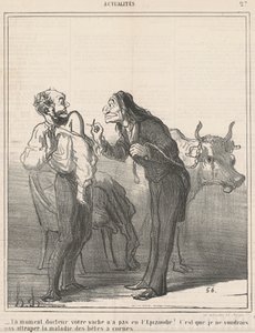 Vent... hadde ikke kua di epizooien? ... av Honoré Daumier
