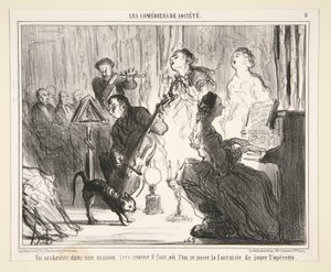 Et orkester i et hus av Honoré Daumier