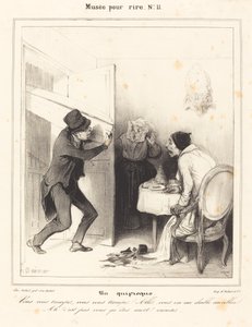 En misforståelse - Du tar feil... dra... til helvete... av Honoré Daumier