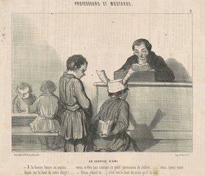 En vennlig service av Honoré Daumier