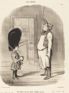 En familie hvor krigerinstinktet bor av Honoré Daumier