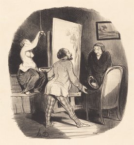 En vanskelig stilling av Honoré Daumier