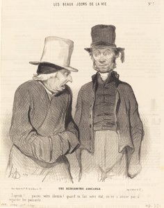 Et hyggelig møte av Honoré Daumier