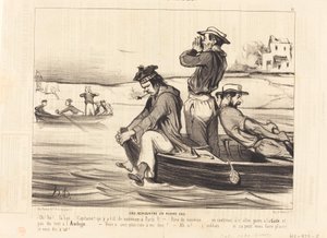 Et møte i åpent vann av Honoré Daumier
