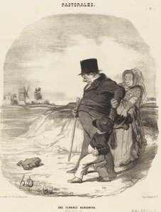 Et forferdelig møte av Honoré Daumier