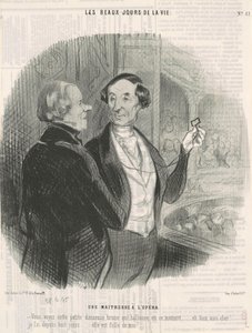 En elskerinne i operaen av Honoré Daumier