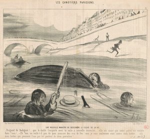 En ny måte å gå nedover livets elv av Honoré Daumier