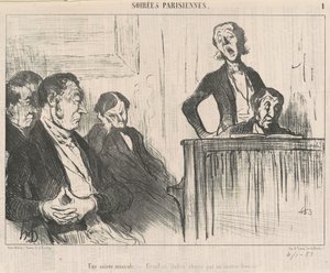En musikalsk kveld av Honoré Daumier