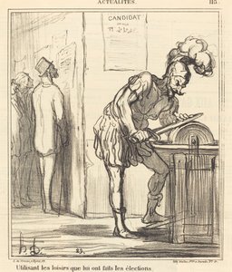 Bruker fritiden... av Honoré Daumier