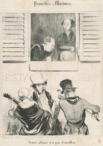 sulten mage har ingen ører av Honoré Daumier