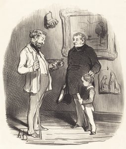 Der går du min lille... hvis han ikke har nok midler... av Honoré Daumier