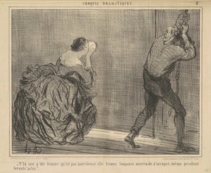 Det er en liten kvinne som ikke er lat... av Honoré Daumier