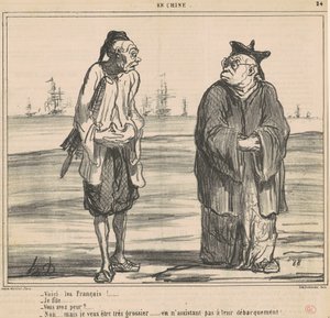 Her kommer franskmennene! ... jeg datter ... av Honoré Daumier