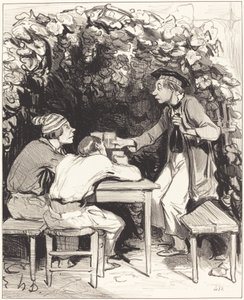 Du skjønner, min venn... det er bare to elementer... av lykke... av Honoré Daumier