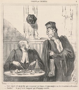 Din klient er en skurk... av Honoré Daumier