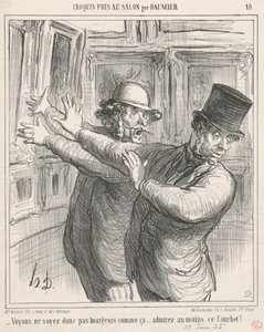 La oss se... beundre i det minste denne Courbet! ... av Honoré Daumier