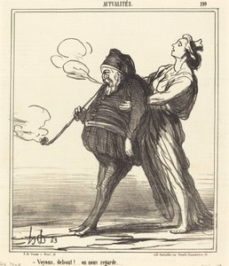 La oss se!... stå opp, de ser på oss av Honoré Daumier
