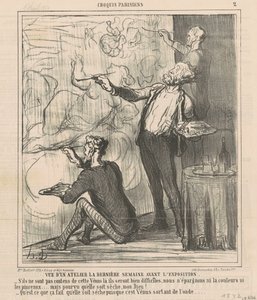 Utsikt over et verksted... av Honoré Daumier