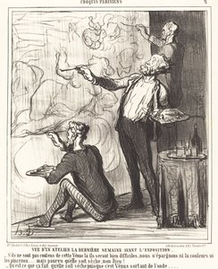 Utsikt over et verksted... før utstillingen av Honoré Daumier